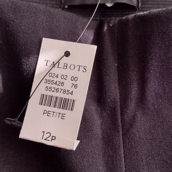 Talbots Chatham Pants NEW Black Crop Side Zip Stretch Sz 12P Office Casual - Picture 8 of 12